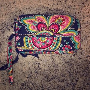 vera bradley multicolor wristlet/wallet!